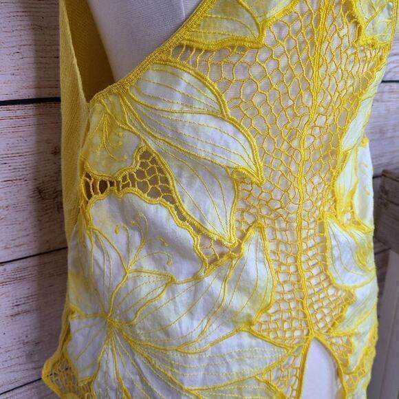 Free People Embellished‎ Knit Lace Tank Small - Picture 4 of 7